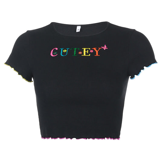 Womens embroidered T-shirt