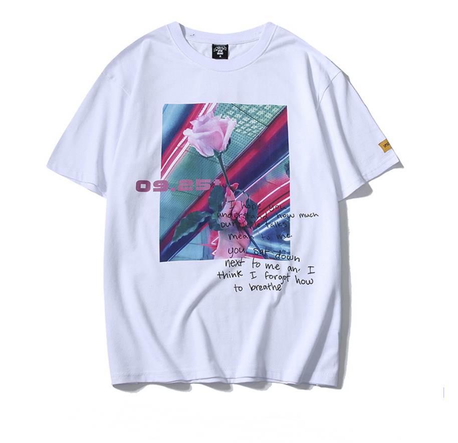 Graphic Rose Print T-Shirt