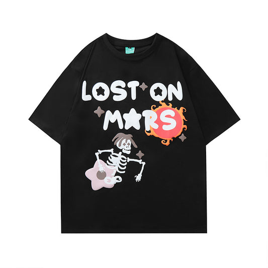 Lost On Mars Foam Print T-Shirt