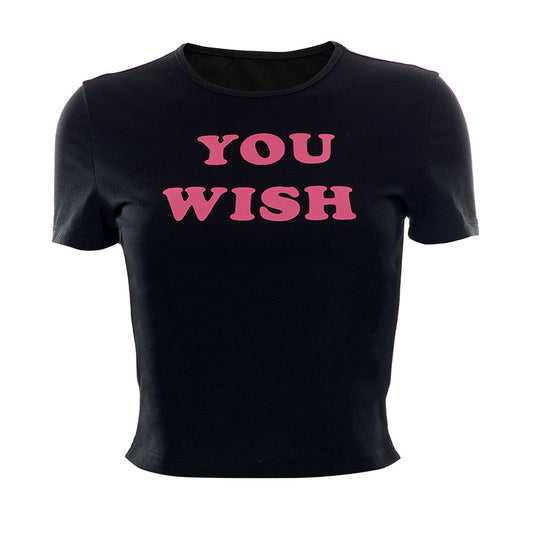 You Wish Letter Print Top